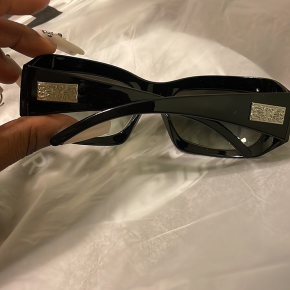 **NEVER WORN** Giant Vintage HOITY black Square Sunglasses y2k era - Picture 3 of 3